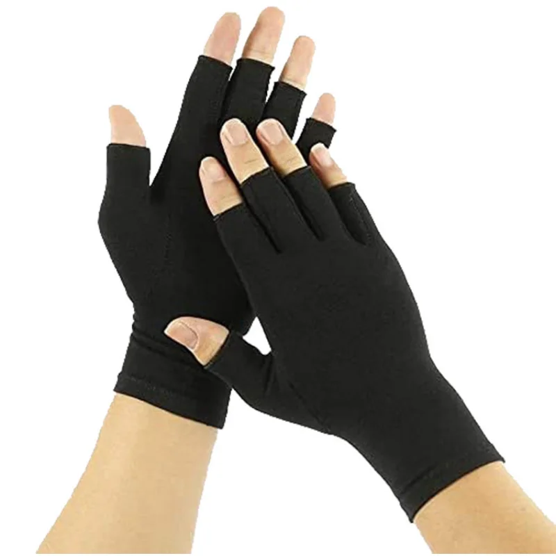 

1Pair Winter Compression Arthritis Gloves Rehabilitation Fingerless Gloves Anti Arthritis Therapy Gloves Wrist Support Wristband