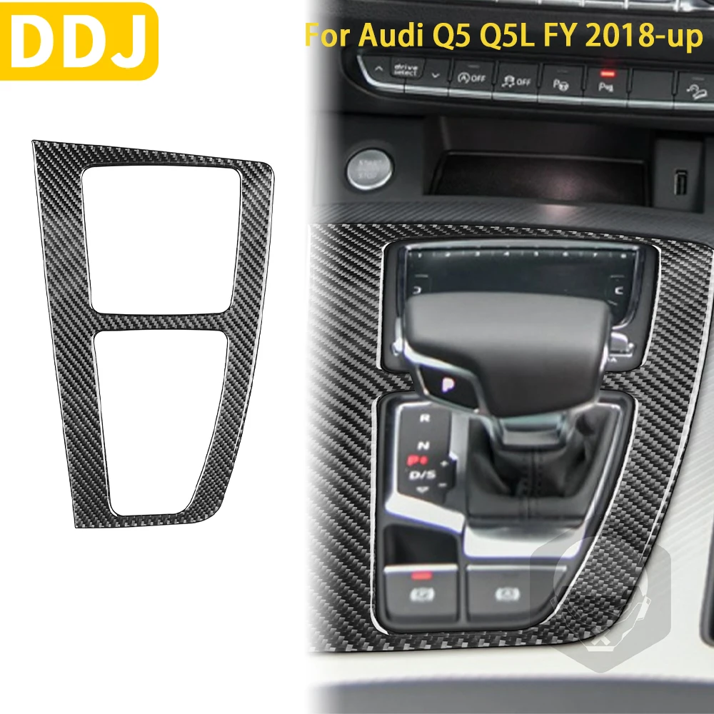 

Аксессуары для Audi Q5 Q5L FY 2018 и выше, аксессуары из углеродного волокна для интерьера автомобильной панели переключения передач, наклейка, модификация, украшение