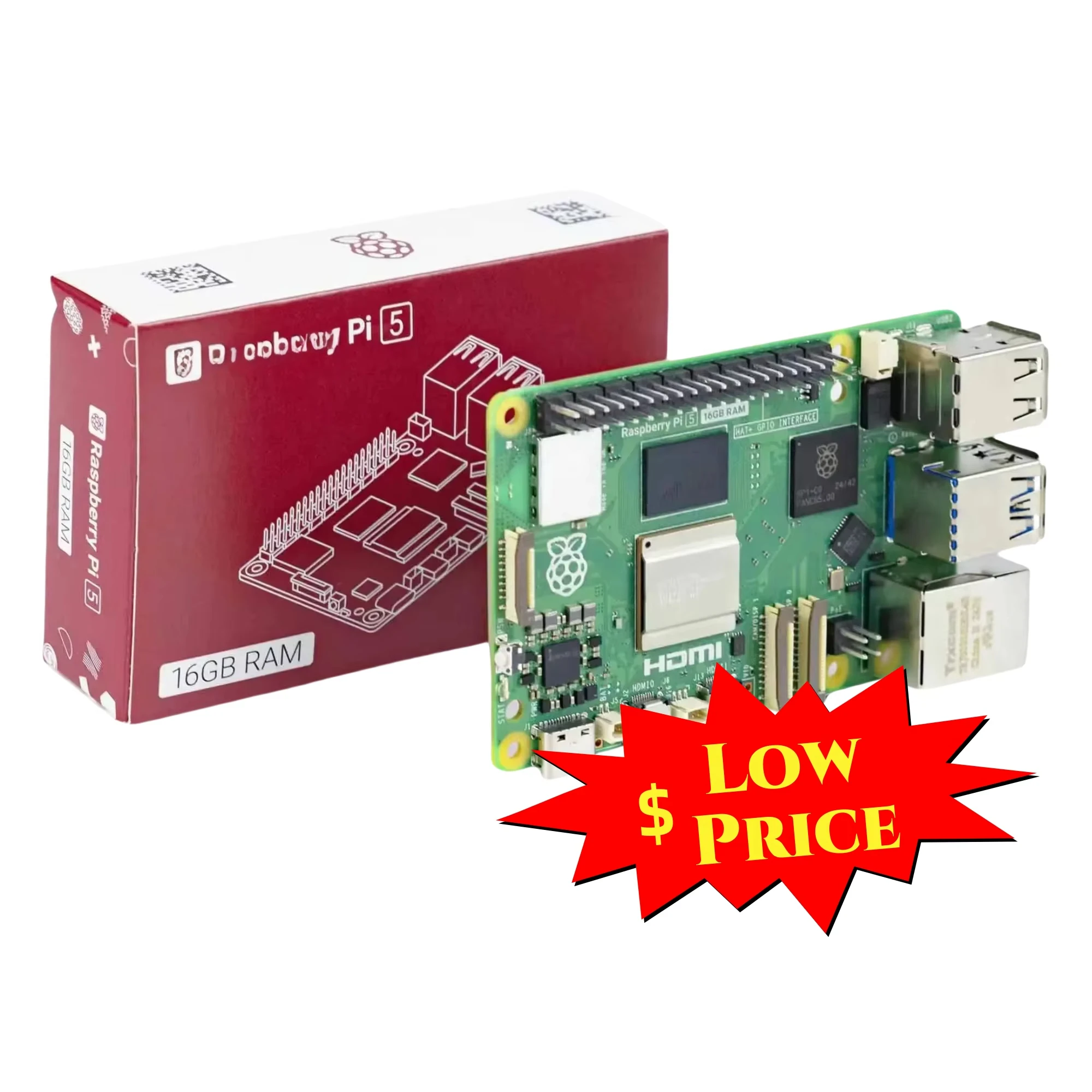 Фото Новый продукт: Оригинальный комплект для разработки Pi 5, оптовая продажа, модель Pi 5 B (5B) с 2 ГБ, 4 ГБ, 8 ГБ, 16 ГБ ОЗУ №1