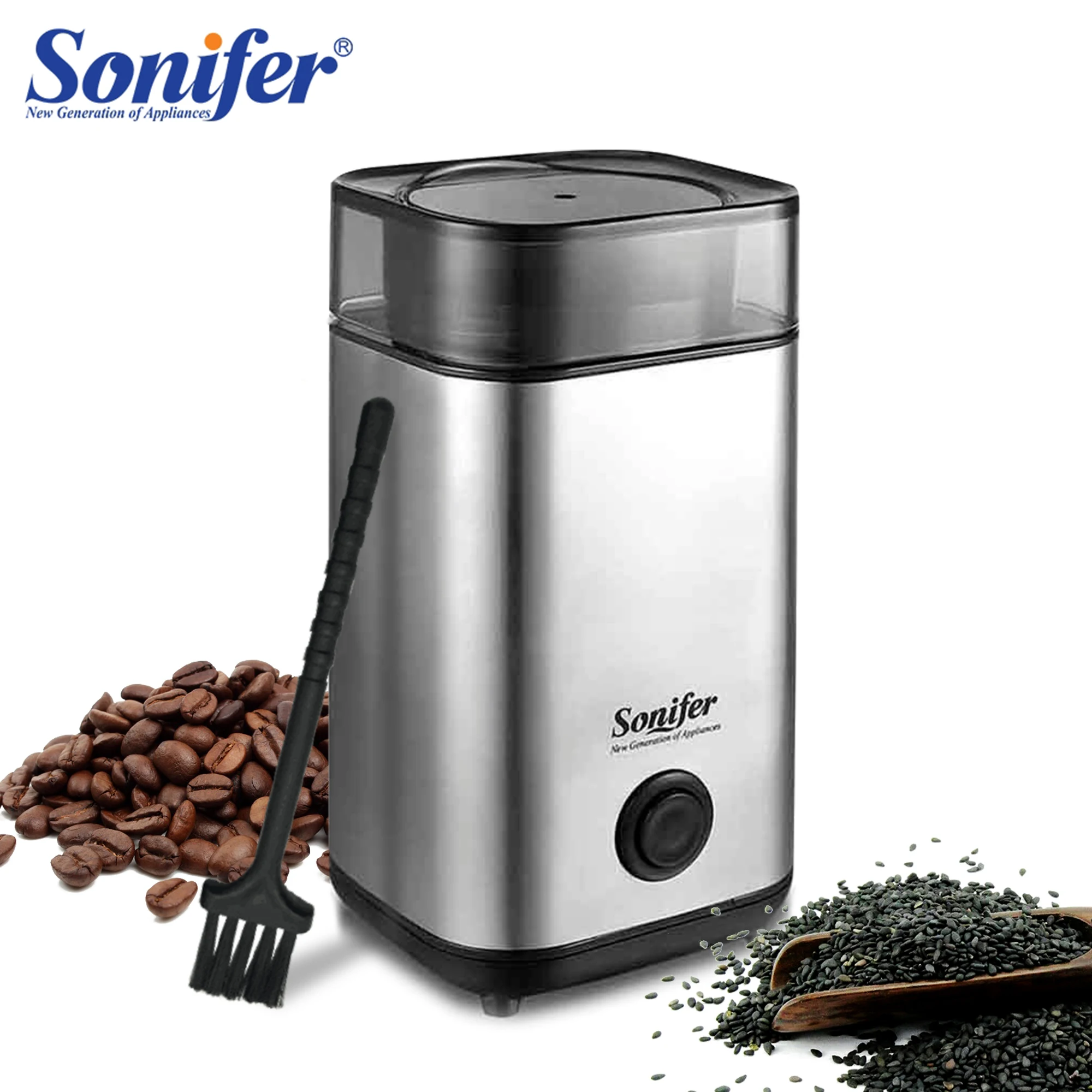 

Mini Electric Coffee Grinder Kitchen Salt Pepper Grinder Powerful Spices Nut Seed Coffee Beans Mill Herbs Nuts 220V Sonifer