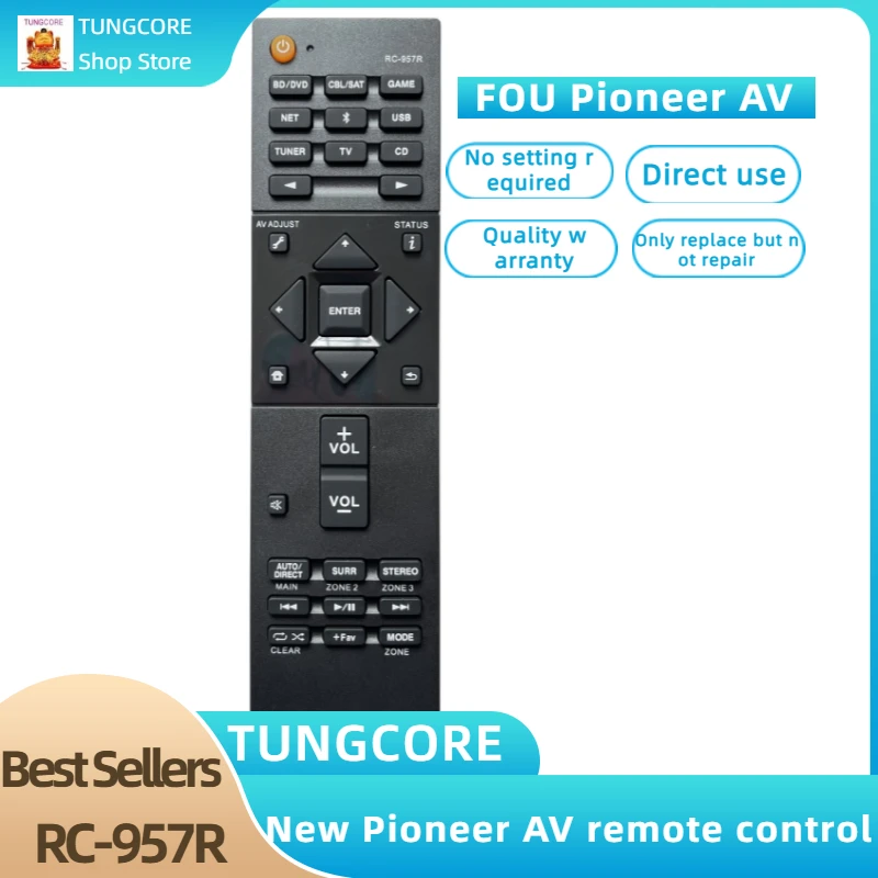 Новинка RC-957R RC-927R Φ подходит для Pioneer 4K Ultra HD Network AV Receiver remote control - купить по выгодной