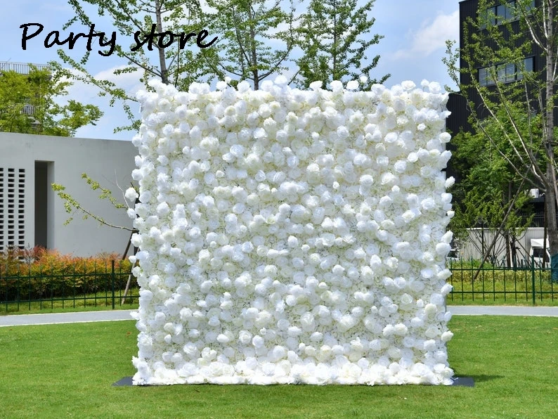 5D белая роза цветок на стену искусственный панель для дома Фотофон праздничного