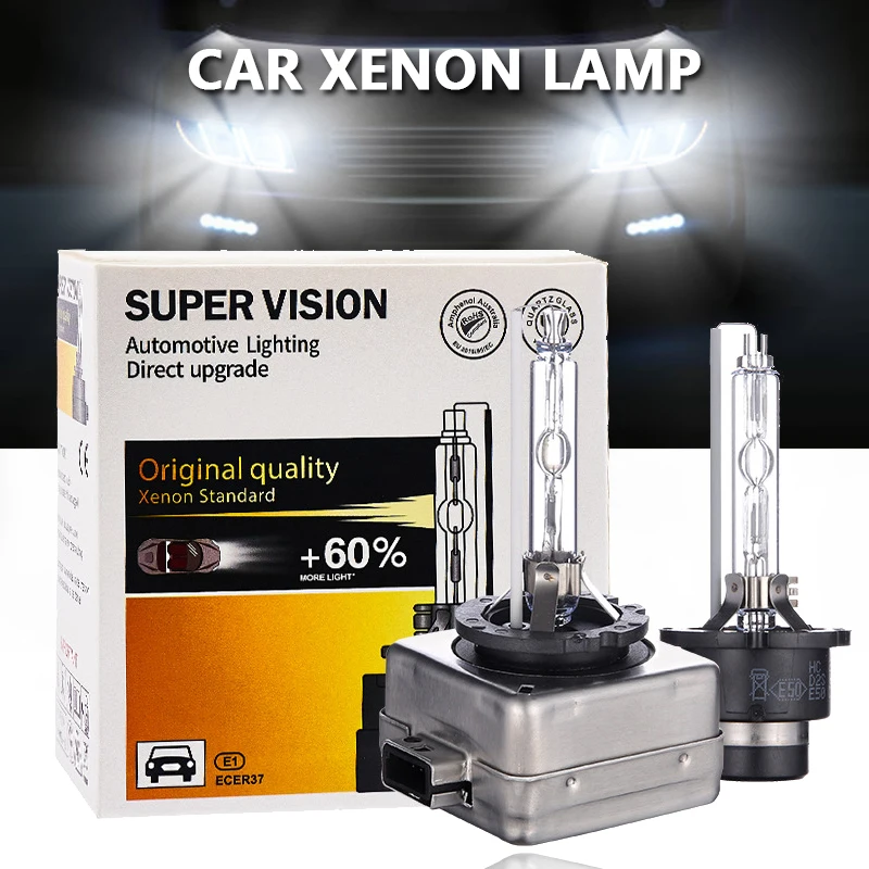 

1Pair 35W Modified Cars Xenon Lamps 6000K Warm White D1S D3S Hid Headlamp 12V 4000Lm Single Beam D2S D4S Replacement Auto Lights