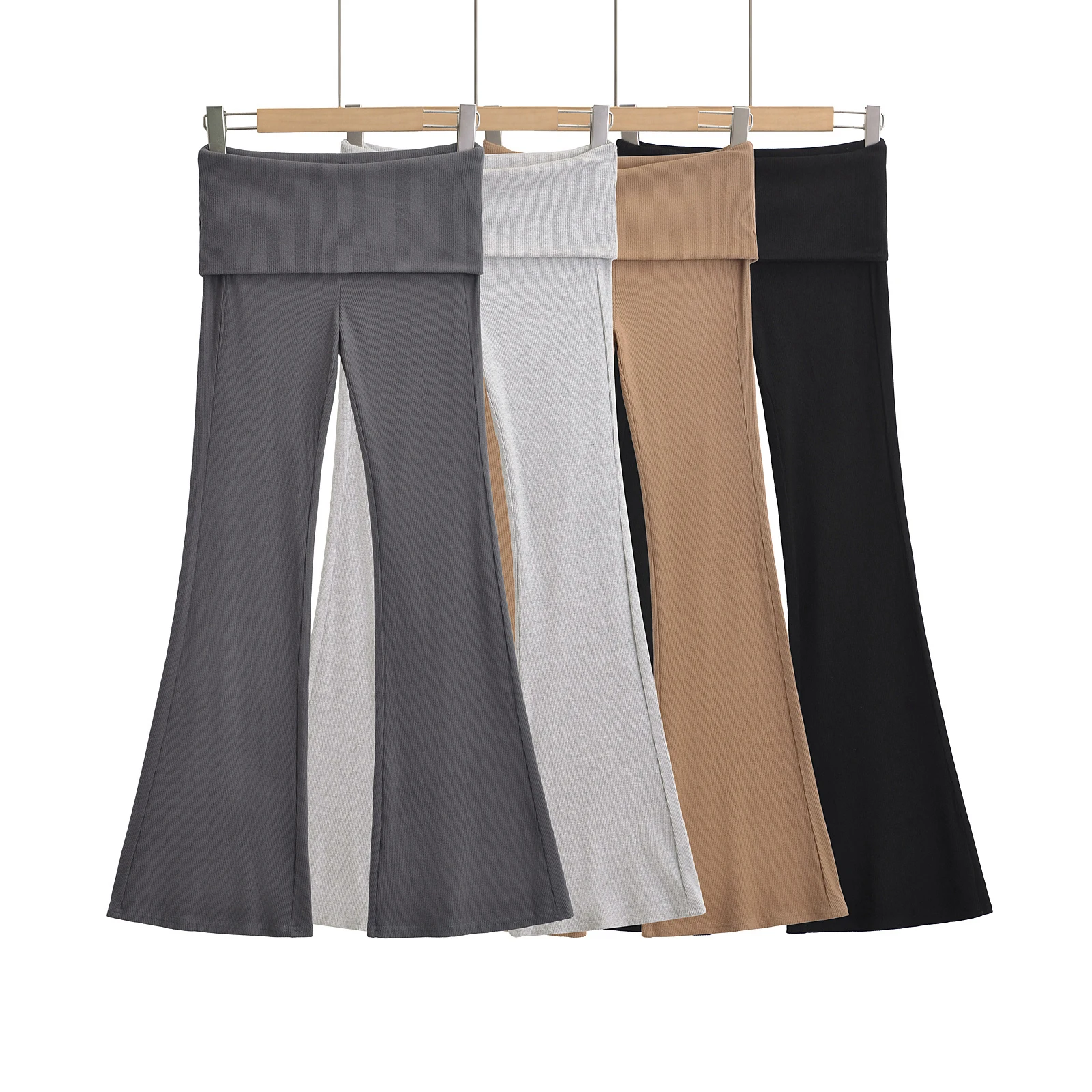 Y2k одежда штаны для йоги женские расклешенные леггинсы фитнеса Корейская уличная