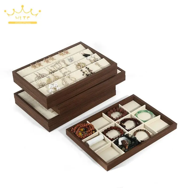 

Поднос для демонстрации ювелирных изделий с текстурой древесины, поднос большого размера для кольца, браслета, органайзеры для ювелирных изделий, реквизит для демонстрации ожерелья, серег