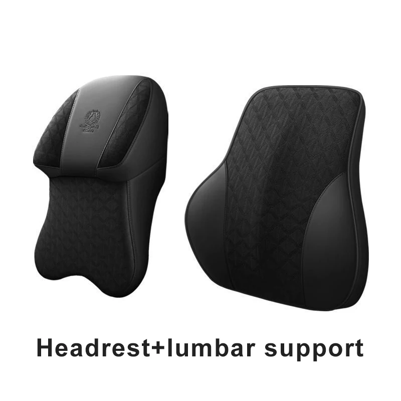 

Подголовник Автомобильный кожаный, опора для поясницы из пены с эффектом памяти, подушка для шеи, поддержка талии сиденья, аксессуары для салона автомобиля