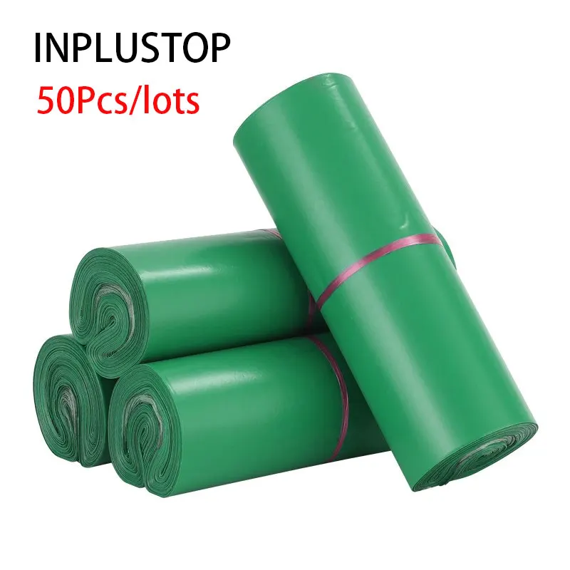 

INPLUSTOP 50 шт./лот одежда экспресс-упаковка сумки пластиковый конверт зеленая логистика доставка почтовые сумки Maling индивидуальный логотип