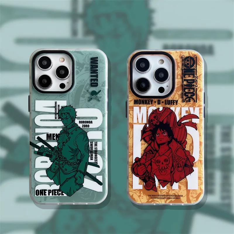 

Anime One Piece Luffy Zoro Scrub Fashion Art Case for IPhone 11 12 13 14 Pro Max Plus Cartoons Phone Cover Back Shell Toy Gift
