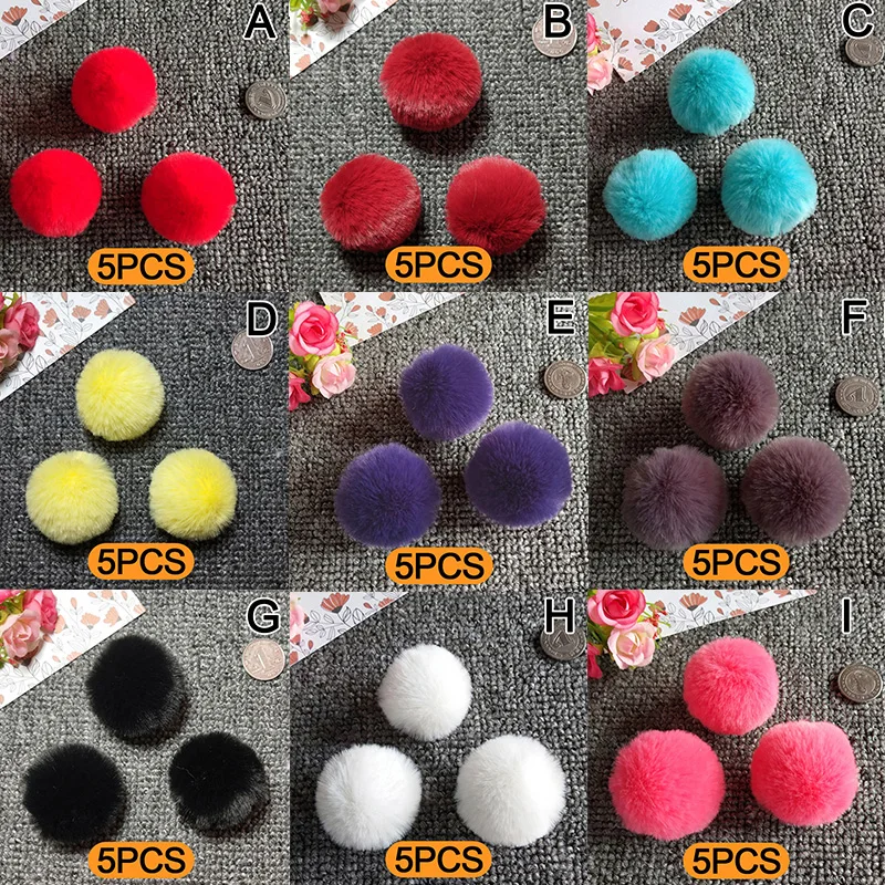 5 шт. см меховой помпон норковые помпоны цветные Подвески сделай сам из