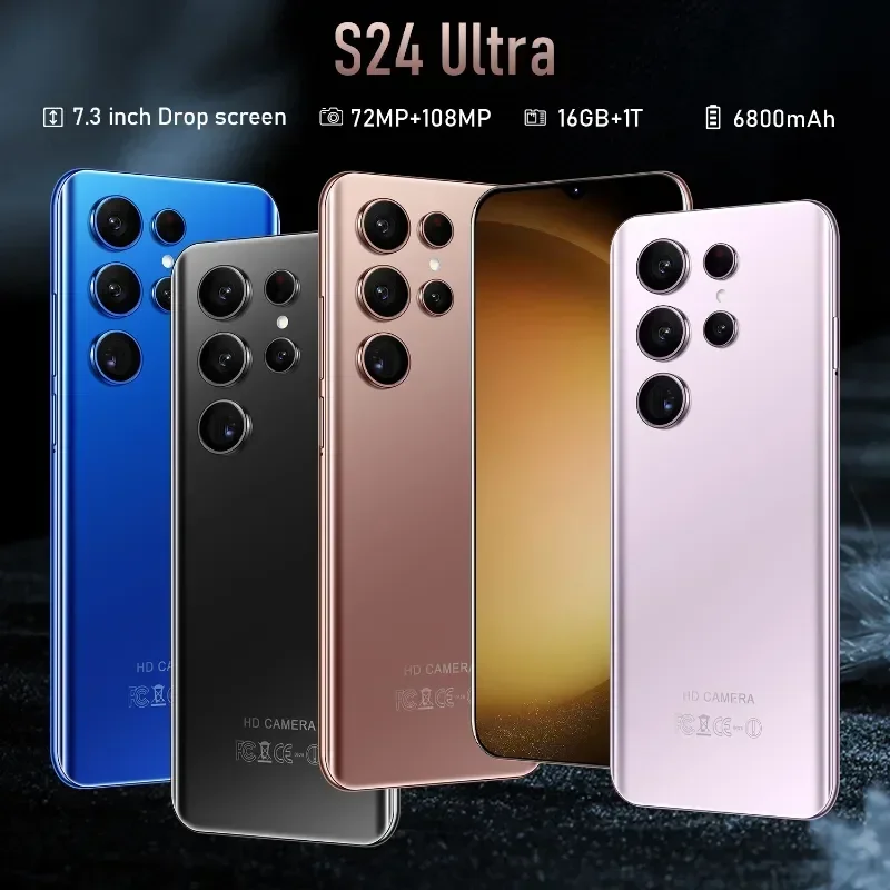 

New Original S24 Ultra Smartphone 7.3 Inch Full Screen Telephone 16GB+1TB 4G 5G Mobile Phone Global Version Android13 Cell Phone