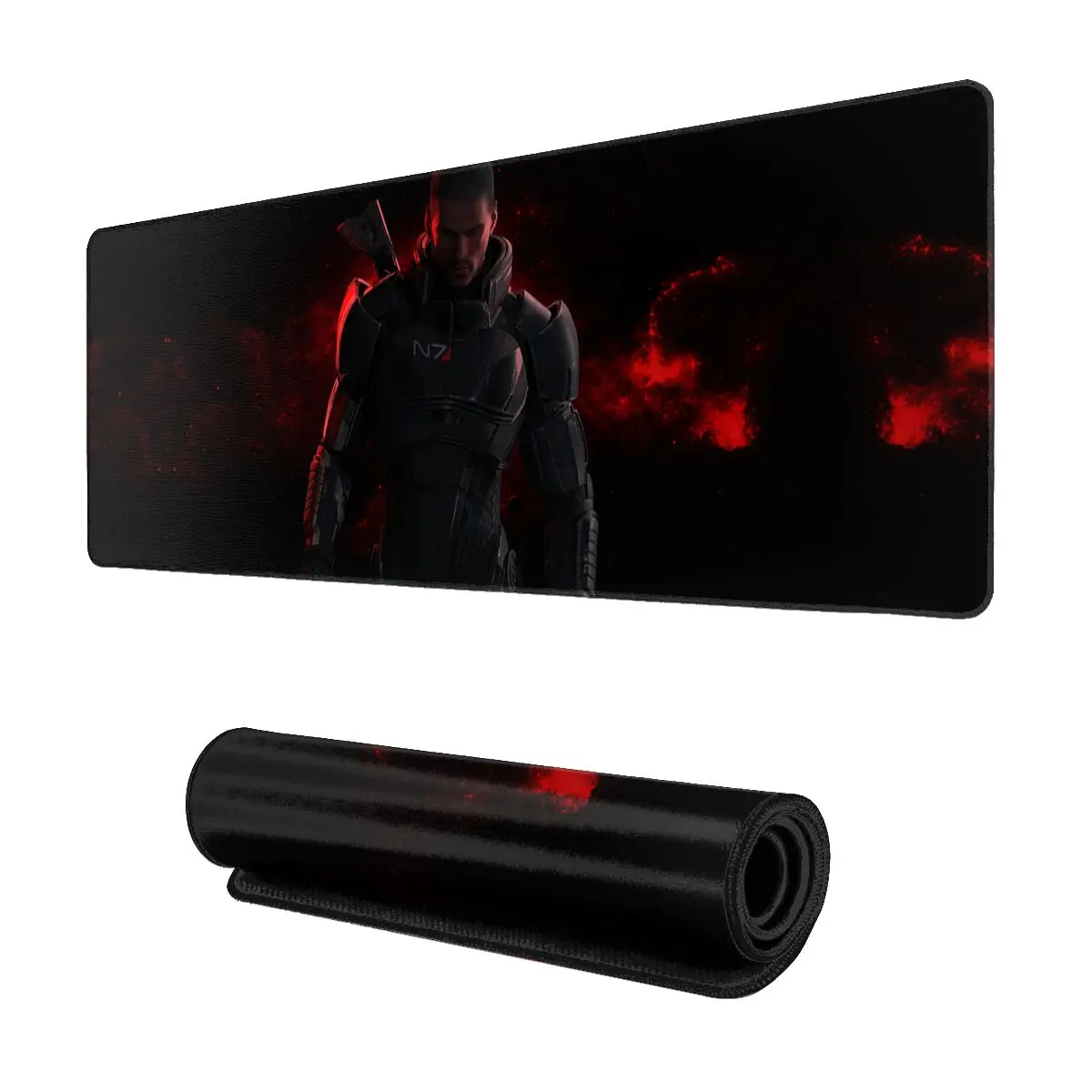 

Big N7 Mass Effect Joker Mouse Pad Non-Slip Rubber Gaming Mousepad Accessories Commander Shepard Video Game Office PC Desk Mat