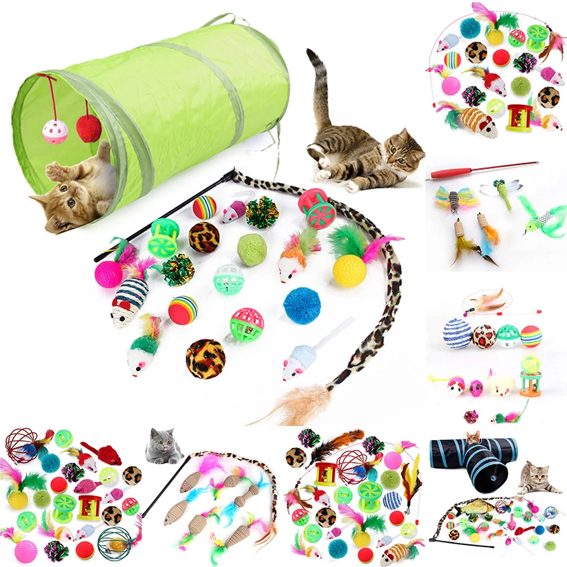 

ZK20 Pet Cat Toy Mouse Shape Ball Shape Kitten Love New Pet Toy Channel Funny Cat Stick Mouse Supplies Value Combination Toys