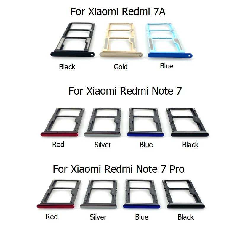 

Sim Card Tray Slot Holder Connector For Xiaomi Redmi 7A Note 7 Pro Repair Parts