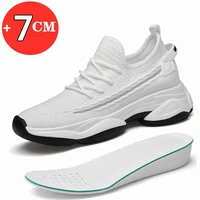 7cm lift sneakers casual men elevator shoes fashion height increasing sports height increase outdoor leisure shoes tall shoes