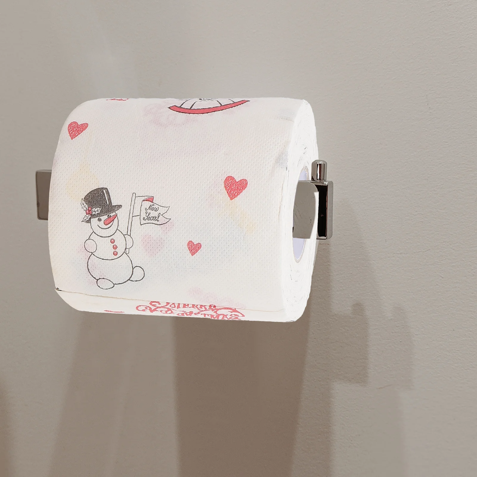 

Paper Toilet Christmas Tissue Funny Napkin Rolls Roll Merry Holidayparty Santa Decoration Printed Tissues Claus Kitchen Prints