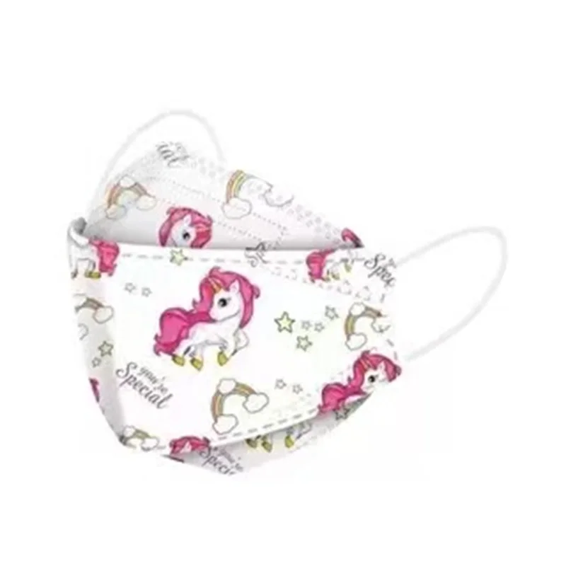 

10PCS Kids Cute Cartoon Printed Disposable Designer Scarf Children's Pattern Designer Scarf Face For Child 3-8 Tears Halloween