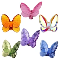 glass crystal lucky butterfly ornaments rhinestones vibrantly with bright color home garden decore art craft gift