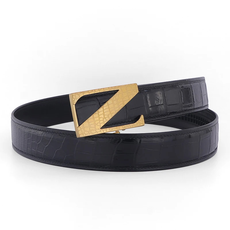 

Высококлассная Медная Автоматическая пряжка, искусственная кожа, кожа крокодила