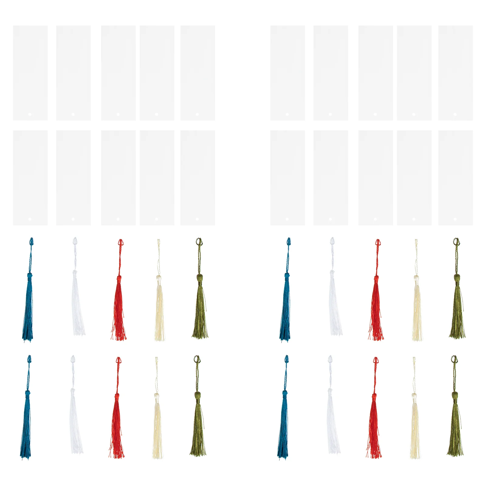 

Bookmark Bookmarks Acrylic Blank Tasselgift Marker Book Page Diy Craft Tags Kitclear Set Tag Sublimation Tassels Making