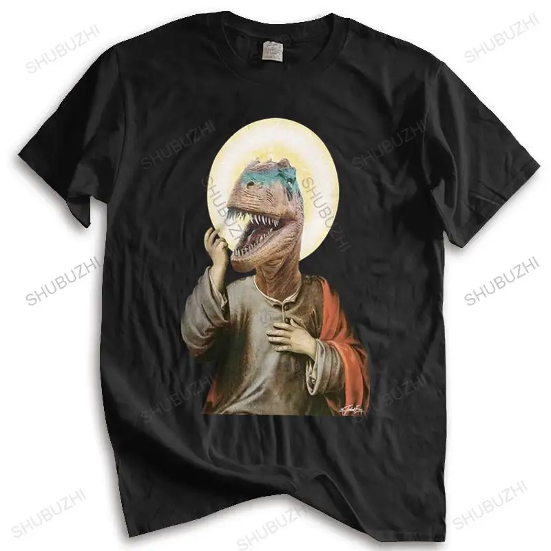 

New Arrived Mens t shirt Men's Raptor Jesus Funny Cotton T-Shirt Mens T-shirt Euro size TOPS
