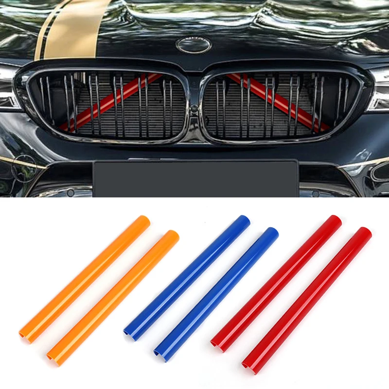 A Pair Car Front Grille Trim Strips For BMW F30 F31 F32 F33 F34 F36 F20 F21 F22 F23 G29 Car Sport Styling Decoration Accessories
