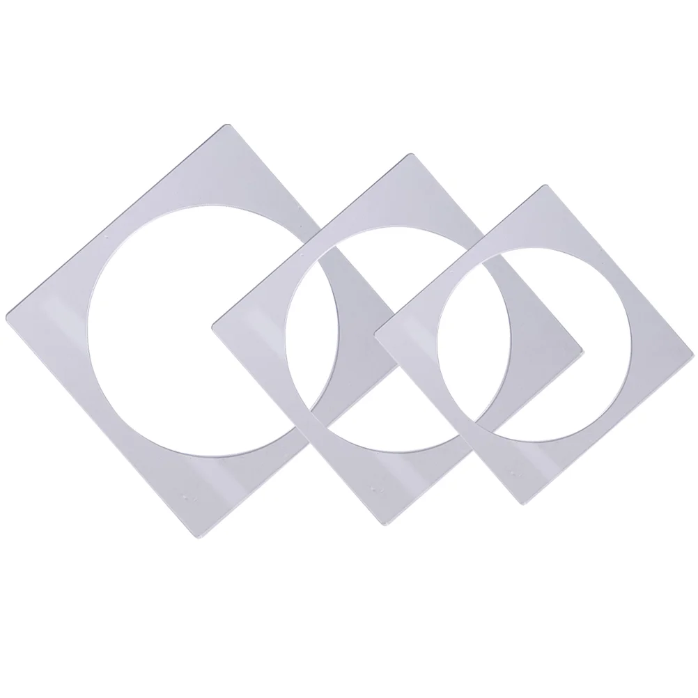 

3 Pcs Round Cake Mold Tool Layer Pancake Decor Shaping Acrylic Square Boards Cream Scraping Plate