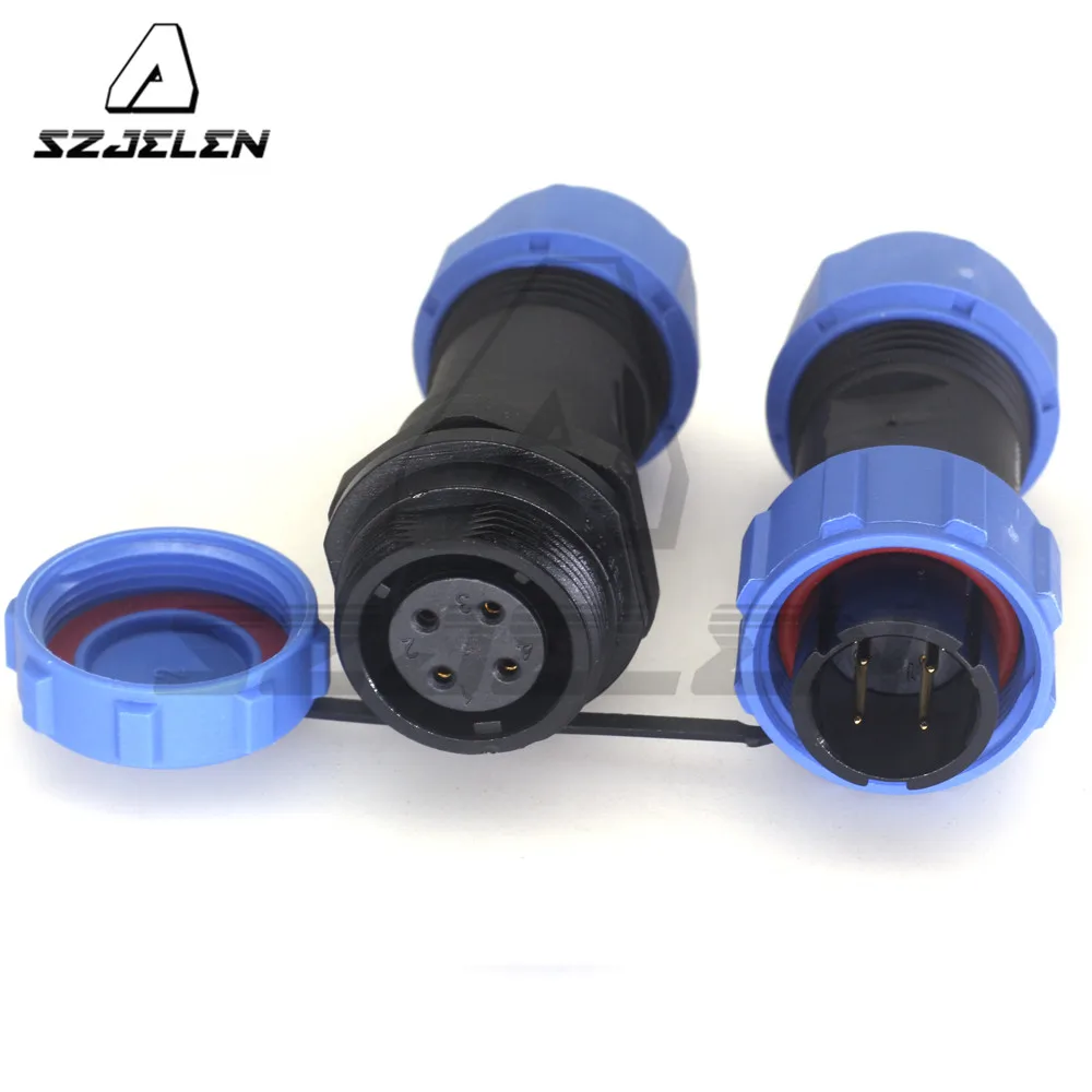 Док-разъем SP17, 4-контактный водонепроницаемый штекер и гнездо с резьбой IP68, шнур питания для промышленного кабеля