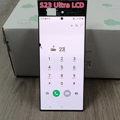 6,8-дюймовый AMOLED для Samsung Galaxy S23 Ultra LCD S918 S918B S918U, сенсорный экран с дигитайзером в сборе с дефектом точки или линии