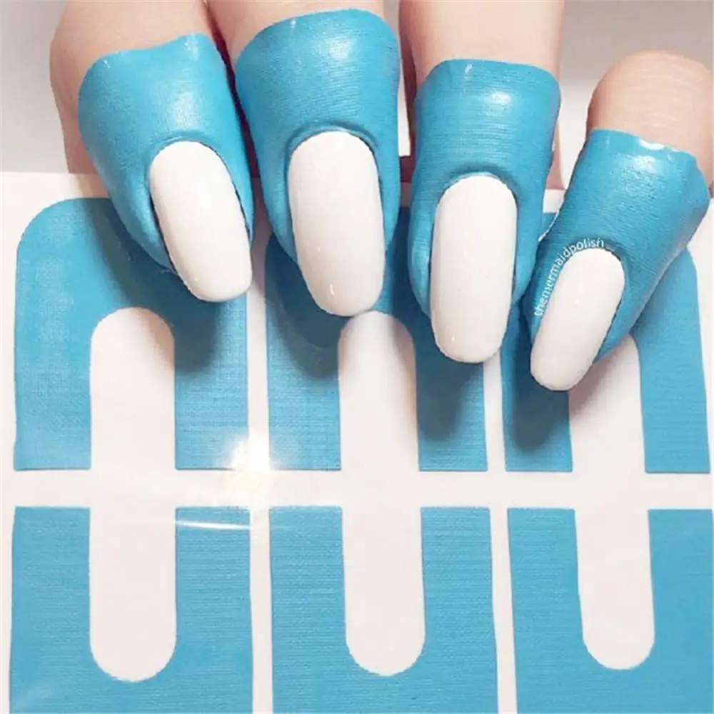 10pcs U-shape Spill-proof Nail Polish Paint Varnish Tape Nails Finger Protector Stickers Creative Nail Art Manicure Makeup Tool
