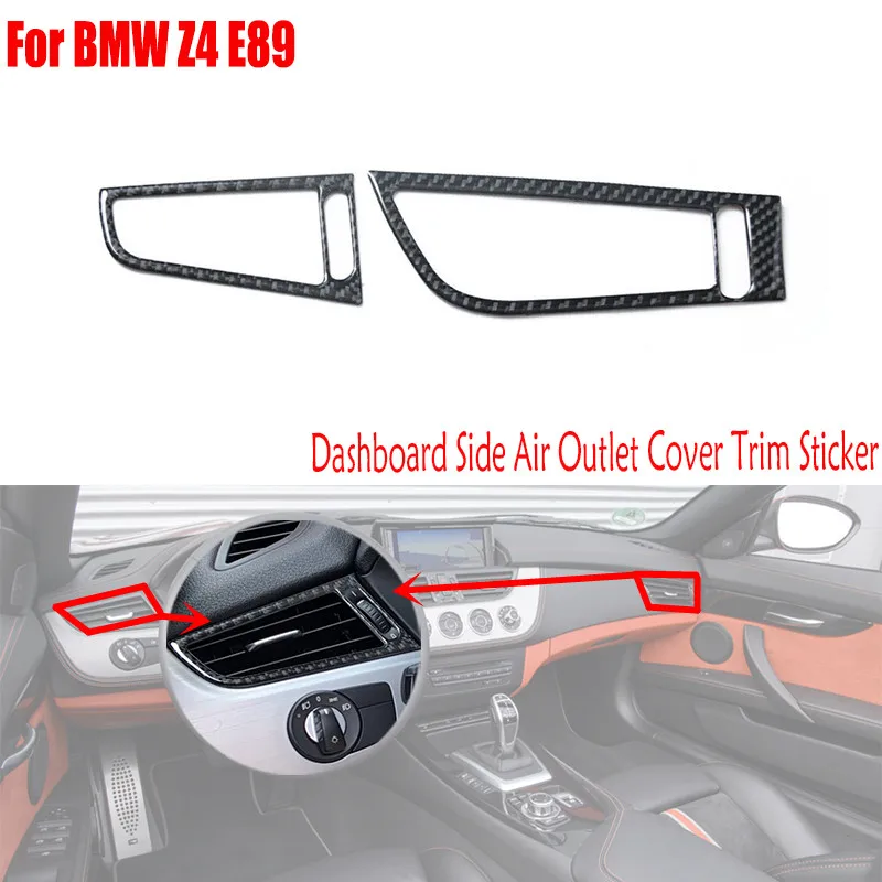 

Автомобильные аксессуары из натурального углеродного волокна, интерьерные части, боковая крышка приборной панели, крышка воздуховыпускного отверстия, декоративная наклейка для BMW Z4 E89 2009-2016