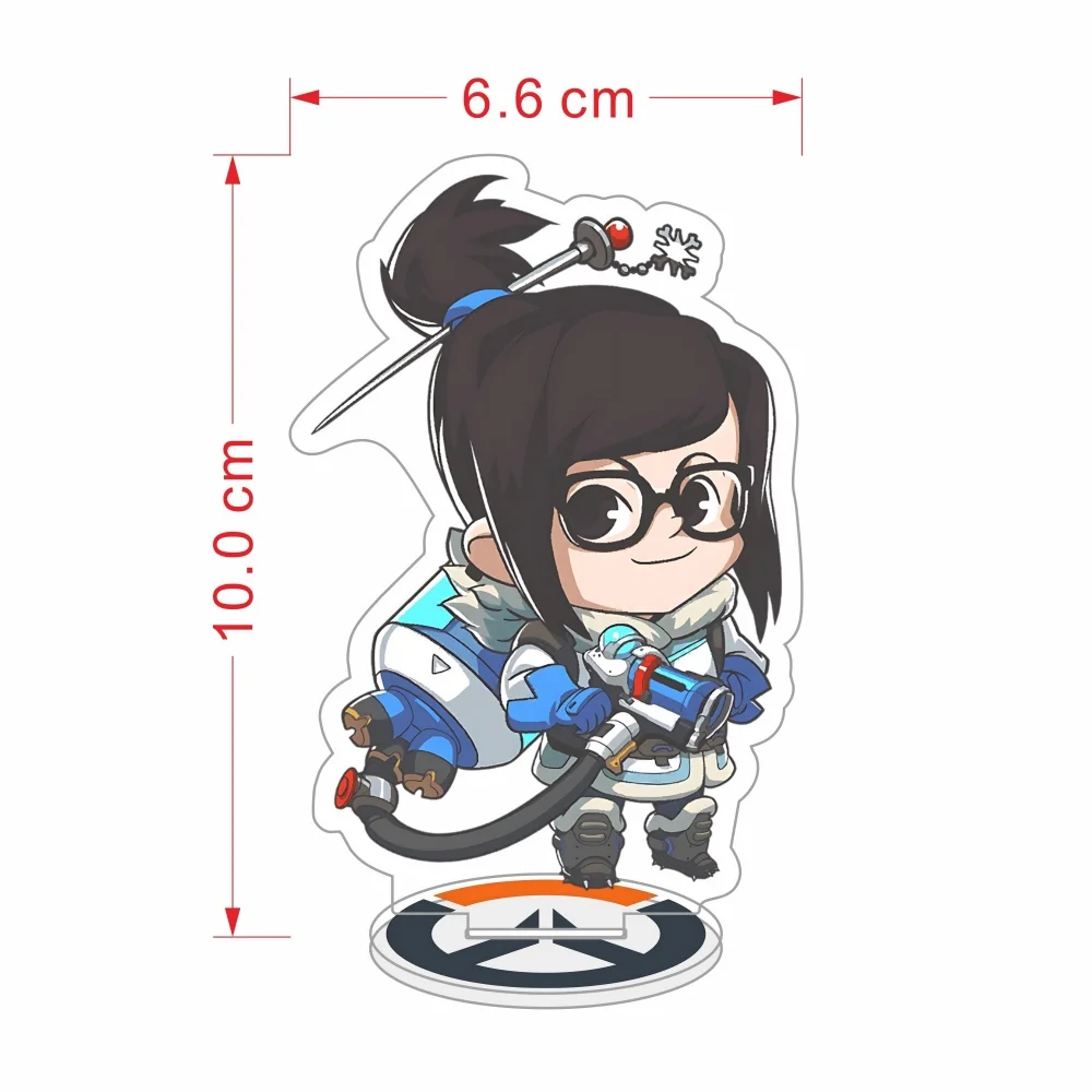 Фото Акриловая подставка-брелок по игре Overwatch 2, аниме-игрушка, персонажи для косплея, настольное украшение, аксессуары, отличный коллекционный подарок, 10 см №4