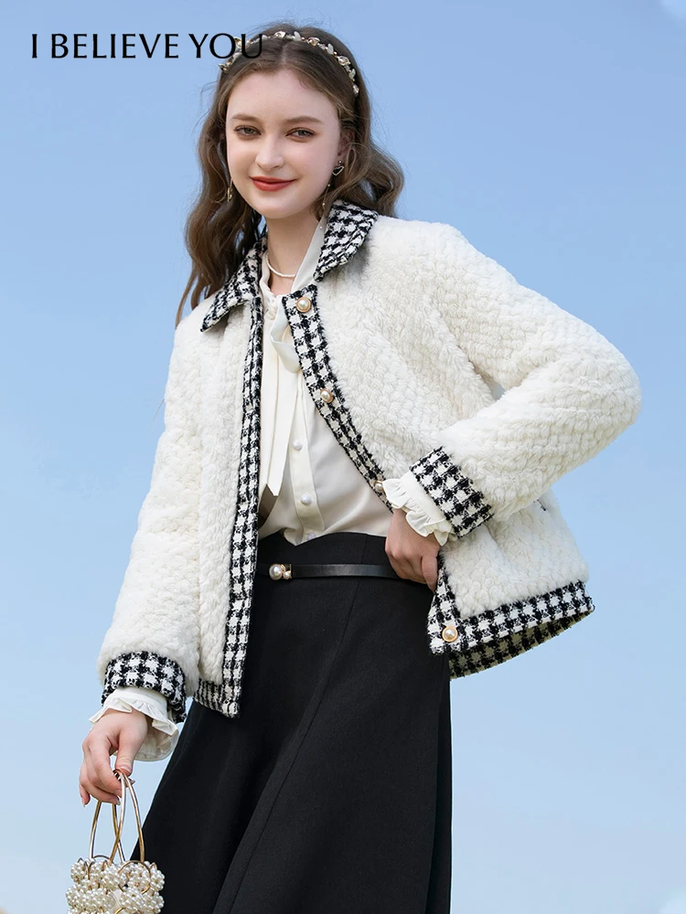 I BELIEVE YOU Winter Coat for Women Fleece Parkas 2022 Warm Thicken Quilted Jacket Elegant Single Breasted Outerwear 2224184896