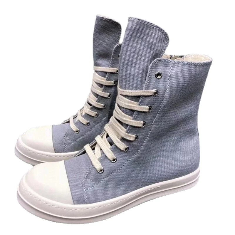 

Классические кроссовки из натуральной кожи, простые дизайнерские кеды на плоской подошве, с молнией, Сращивание холста, повседневная обувь ...