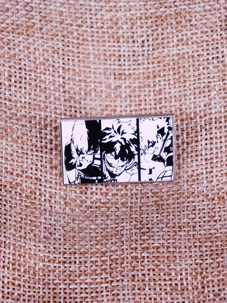 Эмалированная брошь Bakugo Izuku Midoriya DEKU Todoroki Shoto Аниме Манга