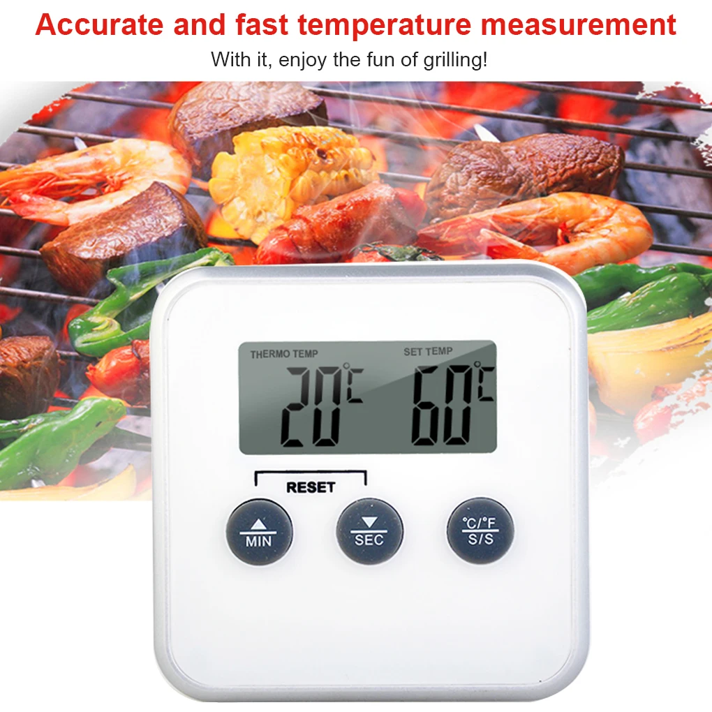 

Digital meat thermometer for oven, barbecue, kitchen, kitchen, kitchen, kitchen, with 1 probe and timer