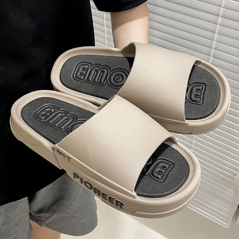 

Шлепанцы для мужчин и женщин, Нескользящие сандалии на платформе, для дома и ванной, сланцы, лето 2023