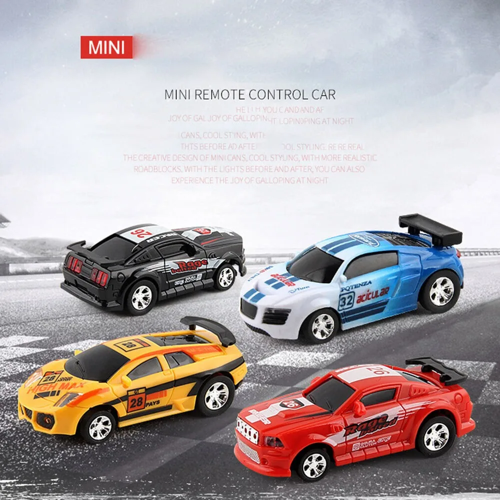 

1 Set Gift Battery Operated Lighting Plastic Radio Remote Control Remote Control Racing Car Model Toy Coke Can Car