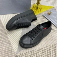 high quality men casual low help shoes leather mens fashion luxury designer adornment pure color matching leather comfortable