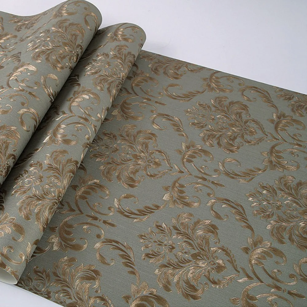 Обои из ПВХ с глубоким тиснением 3d Европейский дамасский домашний Декор Гостиная