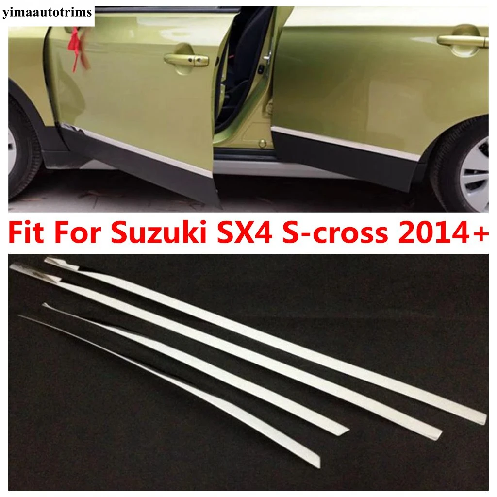 

Молдинг кузова боковой двери автомобиля, защитная накладка для Suzuki Sx4 S-cross 2014-2022, аксессуары из нержавеющей стали, внешние
