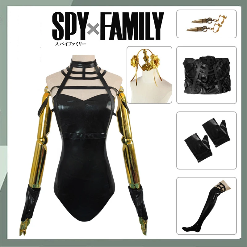 

Anime Spy X Family Yor Forger Bunny Cosplay Costumes Sexy Cute Black Bunny Girl Leather Uniform Suit Halloween Costumes Clothes