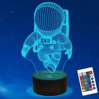 astronaut 3d lamp baby night light 16 colors changing remote control bedroom night lamp for kids birthday decoration gift