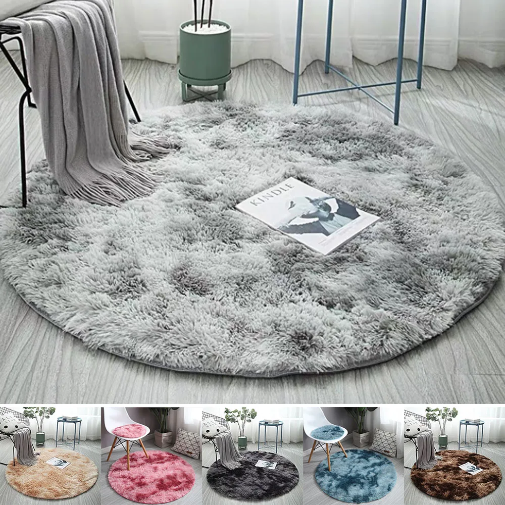 

Round Thick Carpet for Living Room Plush Rug Children Bed Room Fluffy Floor Carpets Home Decor Rugs Soft Velvet Mat Anti-slip
