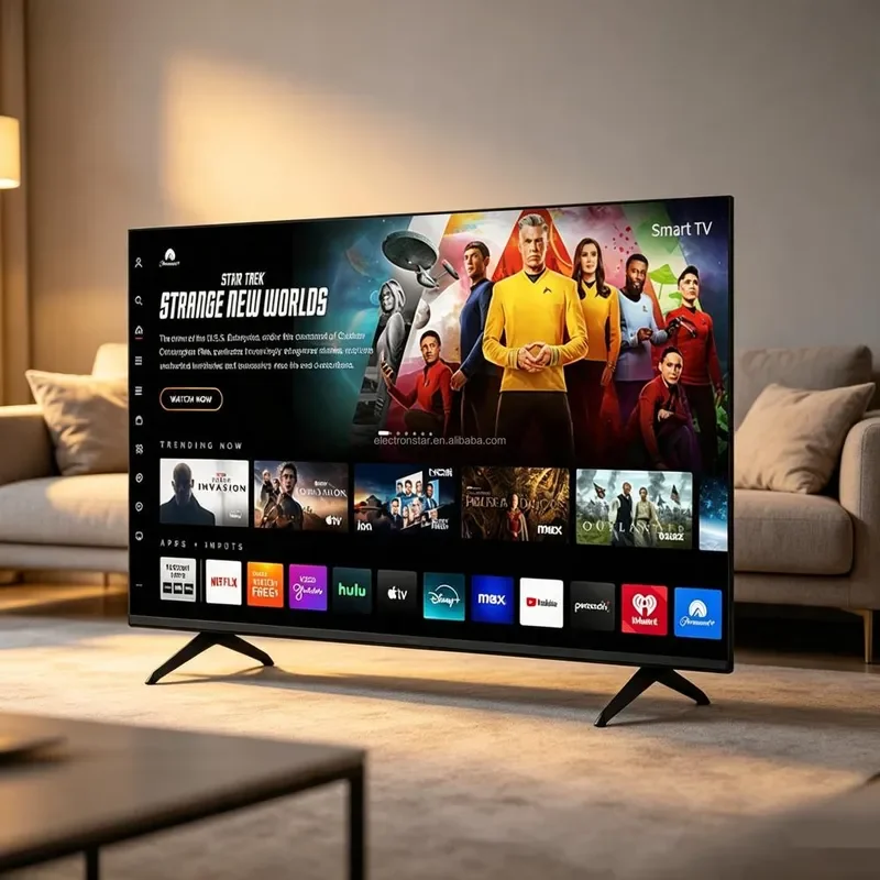 Фото 55-дюймовый Full HD Smart LED телевизор с системой Android, экран IPS 60 Гц, подключение по Wi-Fi, поддержка стандарта PAL, оплата кредитной картой. №2
