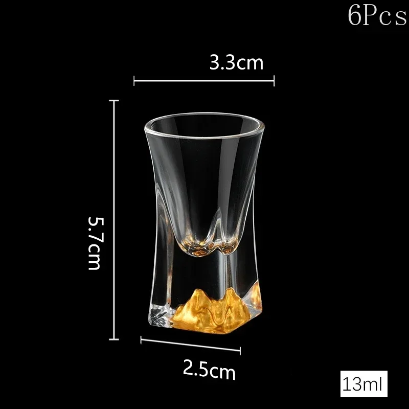 

6 шт., стеклянные бокалы для водки QUHE
