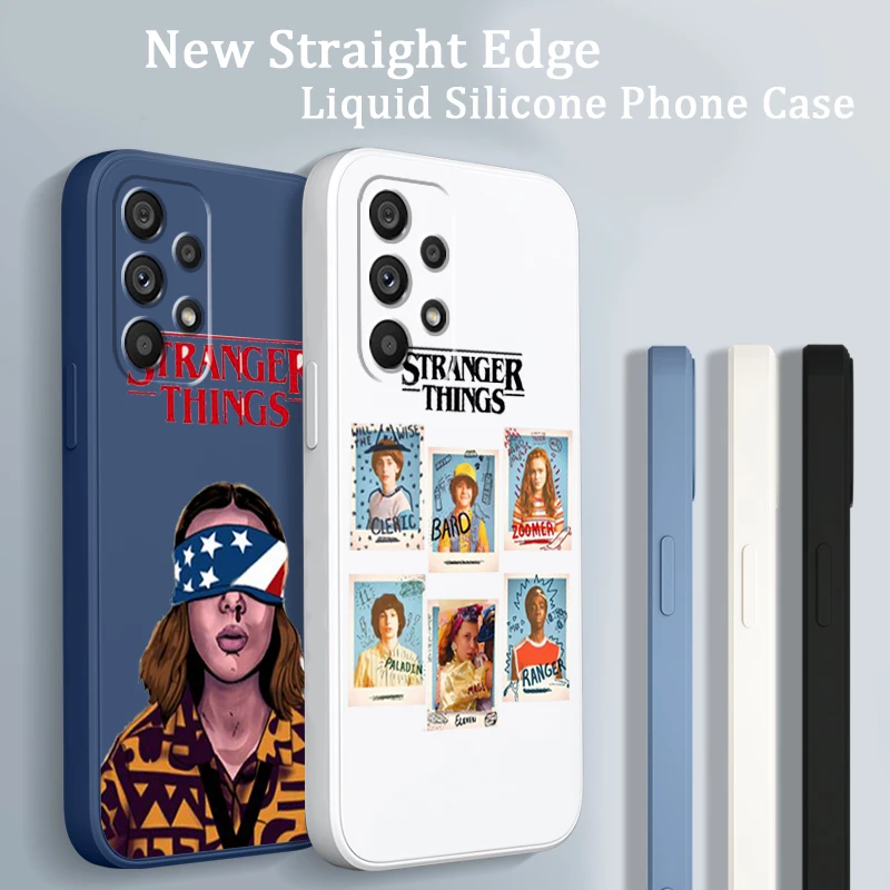 

Stranger Things Cute Girl Liquid Rope Funda Phone Case For Samsung A73 A53 A33 A52 A32 A23 A22 A71 A51 A21S A03S A50 A30 5G
