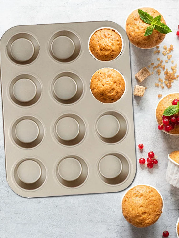 

Cupcake Moulds Mini Cupcake And Muffin Pans Nonstick Quick Release Coating Non-Stick Donut Wrapper Molds Washable Muffin Molds
