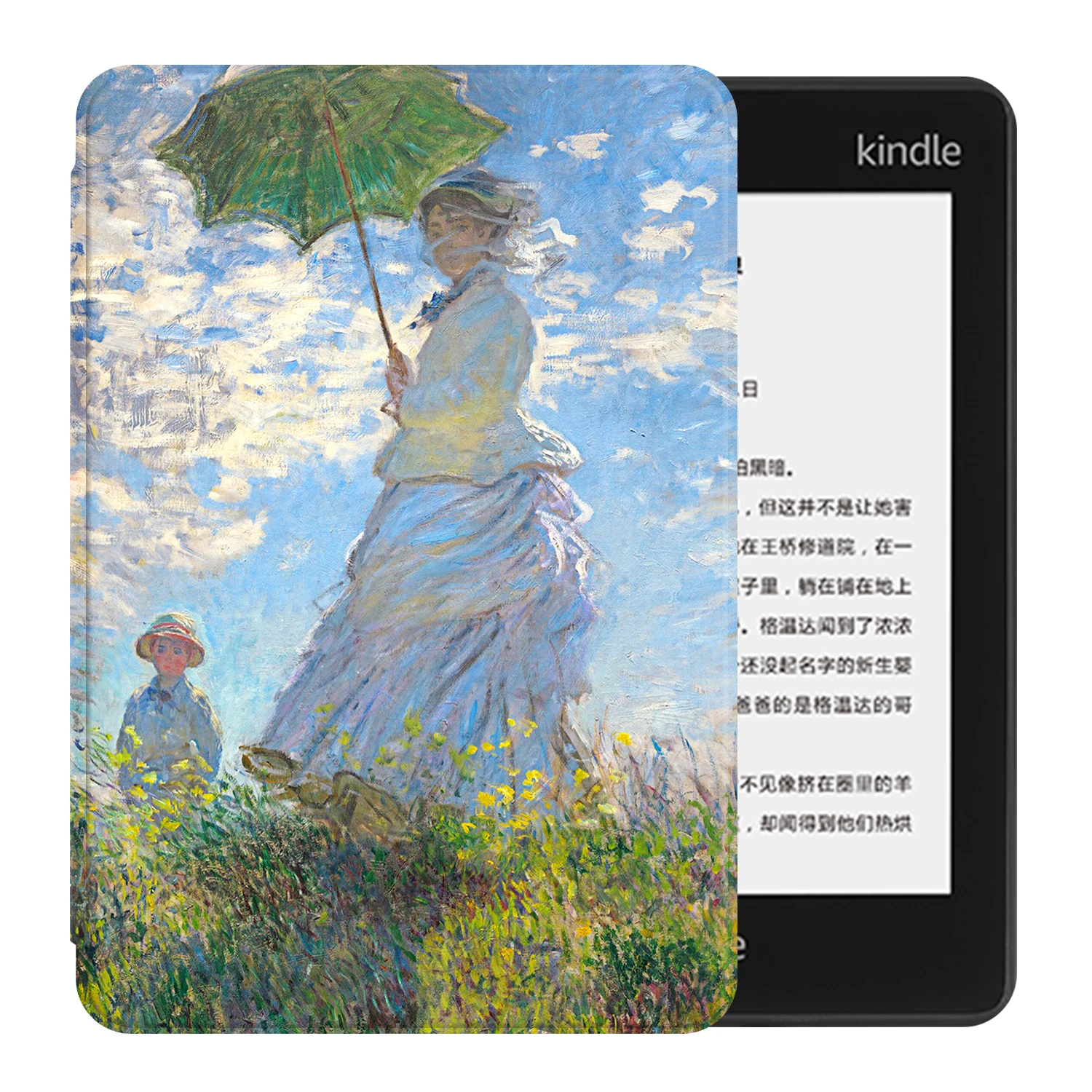 

Для Kindle Paperwhite 5 женщина с зонтиком картина маслом Cas Paperwhite4 чехол для электронной книги Kpw5 милый защитный чехол для Kindle 658