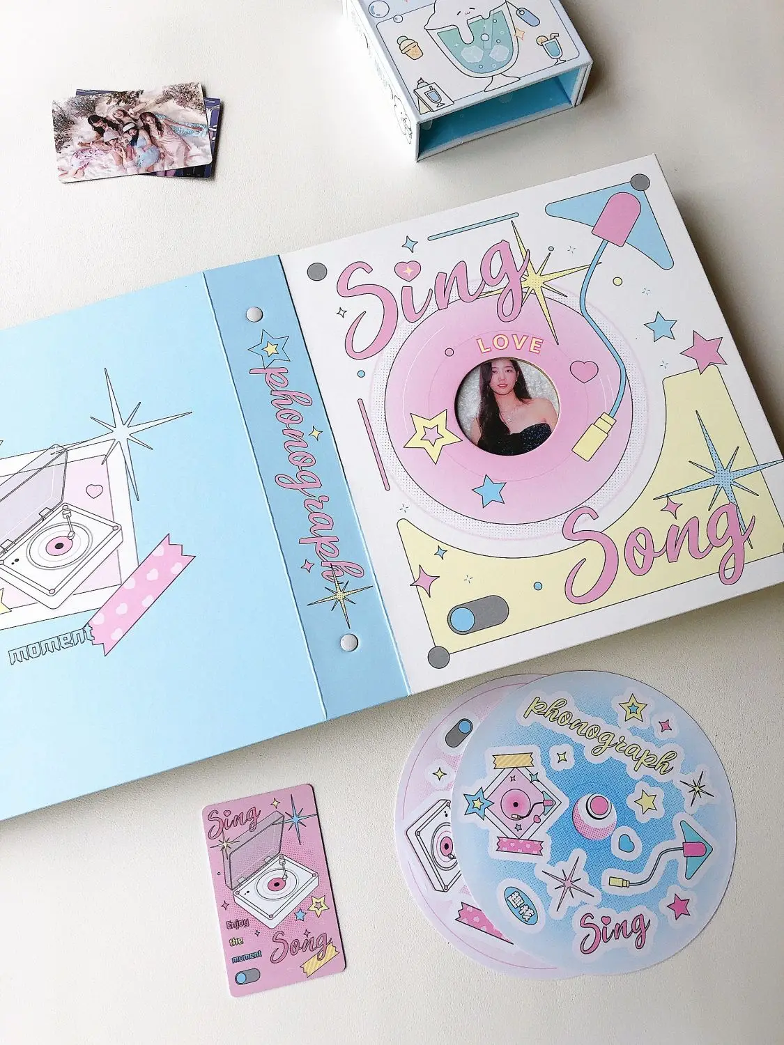 6-кольцевой фотоальбом для Kpop держатель фотокарт книга A5 папка коллекция Poca