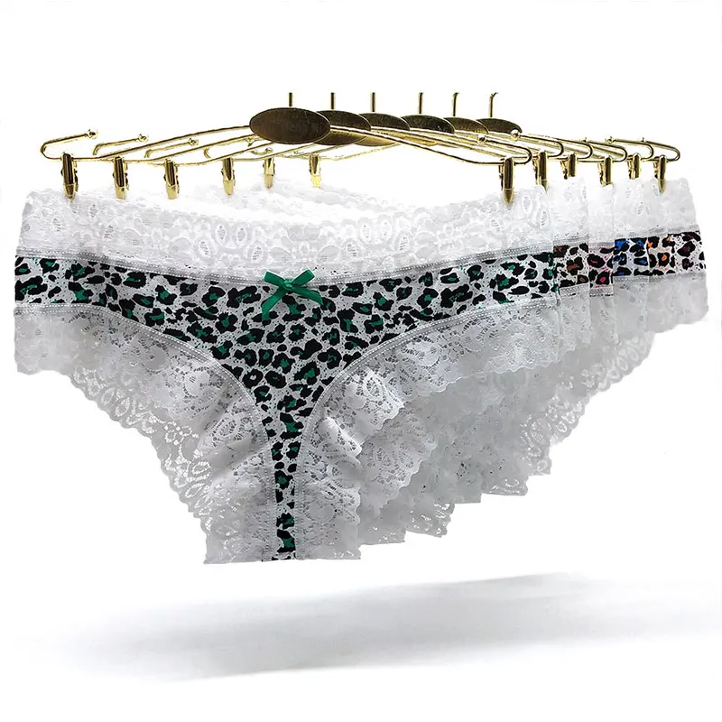 

6 шт./комплект, женские хлопковые трусы с леопардовым принтом